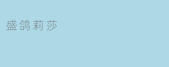 盛鸽莉莎：一位充满活力和热情的年轻女性