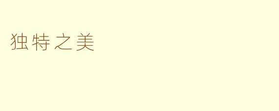 独特之美