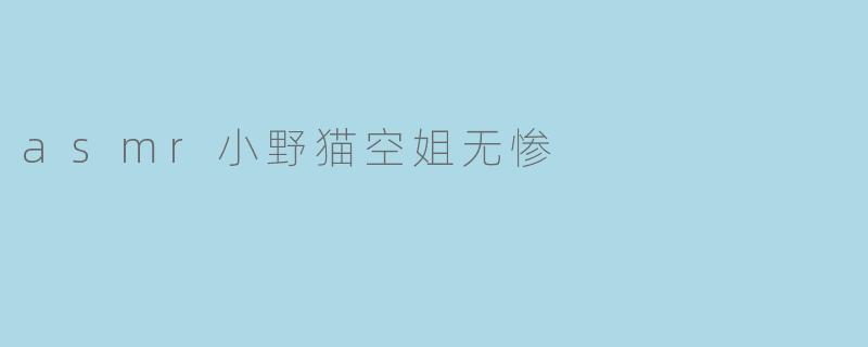 asmr小野猫空姐无惨