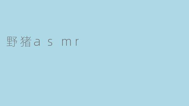 野猪asmr