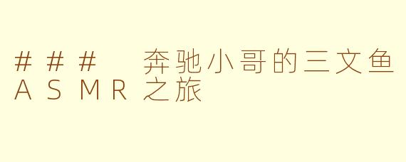 ### 奔驰小哥的三文鱼ASMR之旅