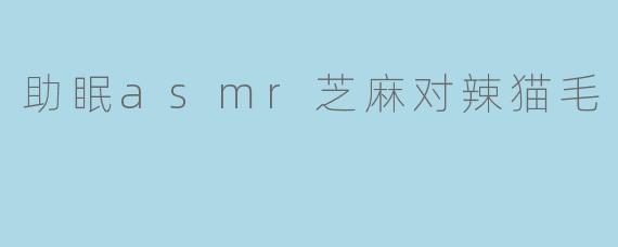 助眠asmr芝麻对辣猫毛