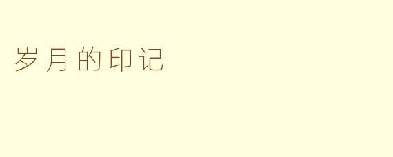 岁月的印记