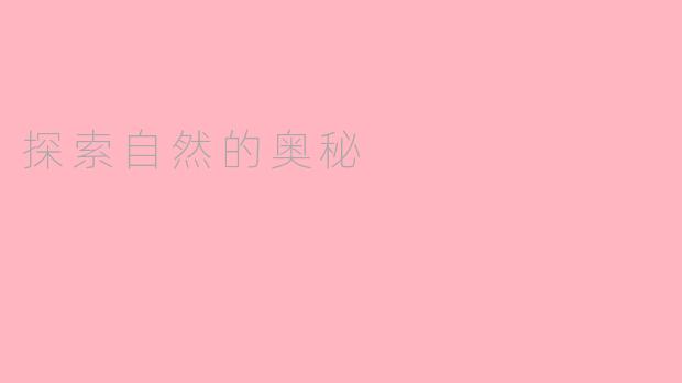 探索自然的奥秘