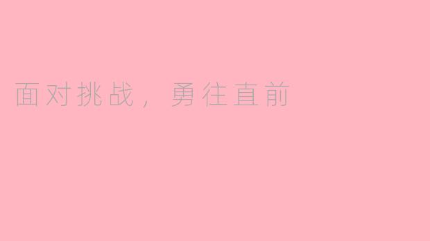 面对挑战，勇往直前