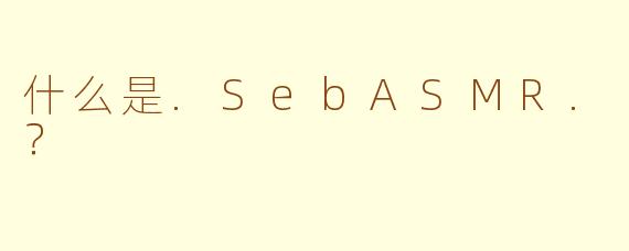 什么是.SebASMR.？