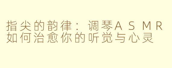 指尖的韵律：调琴ASMR如何治愈你的听觉与心灵