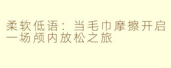 柔软低语：当毛巾摩擦开启一场颅内放松之旅