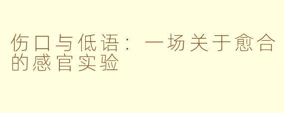 伤口与低语：一场关于愈合的感官实验