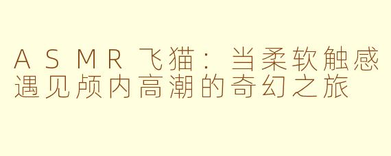 ASMR飞猫：当柔软触感遇见颅内高潮的奇幻之旅
