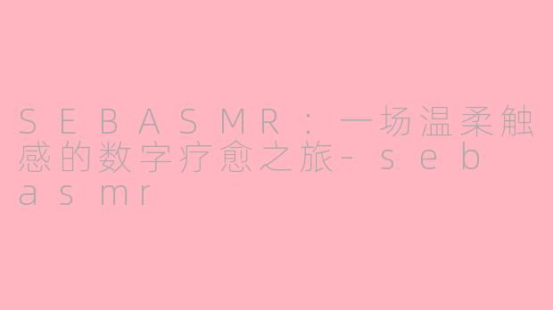 SEBASMR：一场温柔触感的数字疗愈之旅-seb asmr