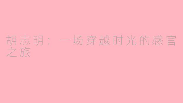胡志明：一场穿越时光的感官之旅