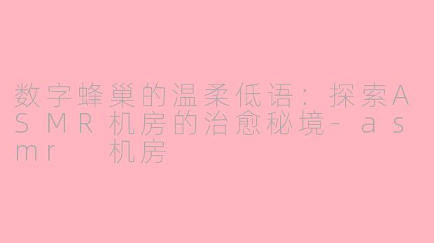 数字蜂巢的温柔低语:探索ASMR机房的治愈秘境-asmr 机房