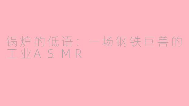 锅炉的低语：一场钢铁巨兽的工业ASMR