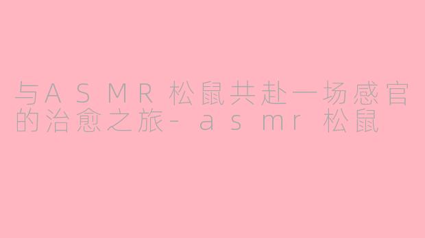 与ASMR松鼠共赴一场感官的治愈之旅-asmr松鼠