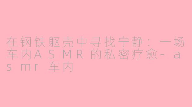 在钢铁躯壳中寻找宁静：一场车内ASMR的私密疗愈-asmr车内