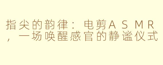 指尖的韵律：电剪ASMR，一场唤醒感官的静谧仪式