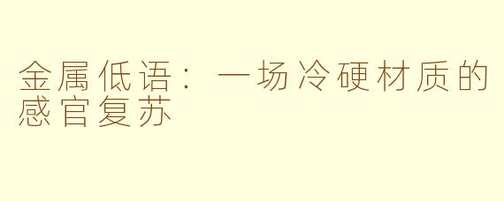 金属低语：一场冷硬材质的感官复苏