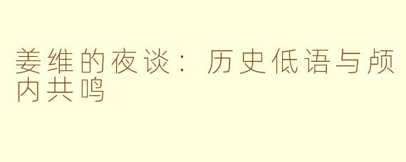 姜维的夜谈：历史低语与颅内共鸣