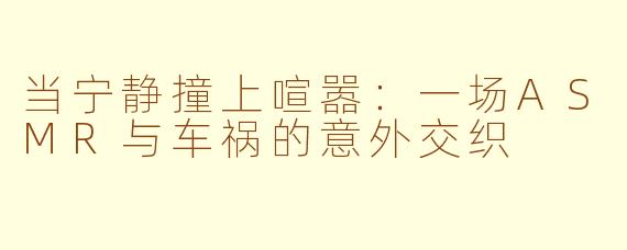 当宁静撞上喧嚣:一场ASMR与车祸的意外交织