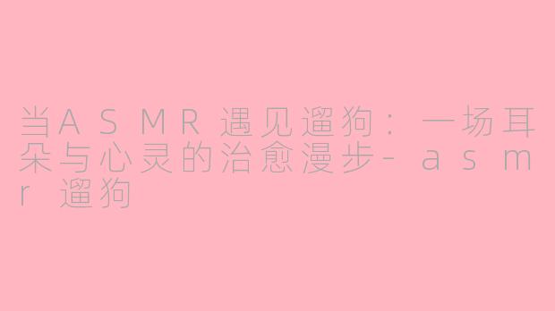 当ASMR遇见遛狗：一场耳朵与心灵的治愈漫步-asmr遛狗