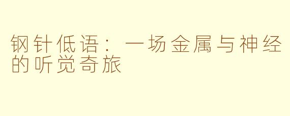 钢针低语：一场金属与神经的听觉奇旅