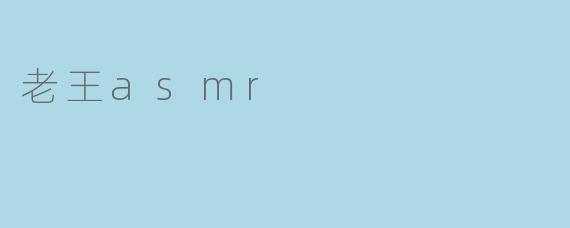 老王asmr