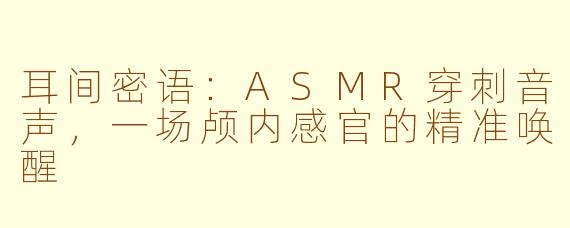 耳间密语：ASMR穿刺音声，一场颅内感官的精准唤醒
