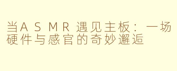 当ASMR遇见主板：一场硬件与感官的奇妙邂逅