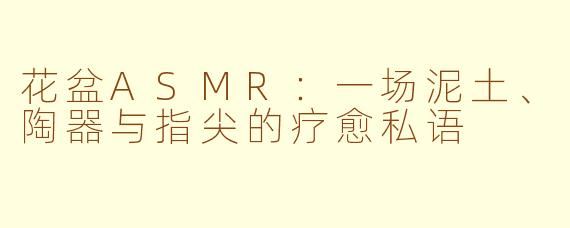 花盆ASMR:一场泥土、陶器与指尖的疗愈私语