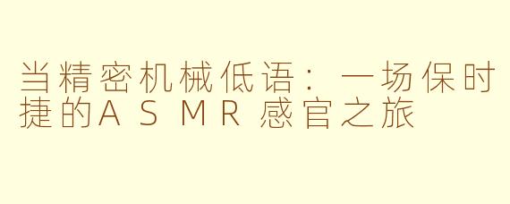 当精密机械低语:一场保时捷的ASMR感官之旅