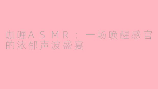咖喱ASMR:一场唤醒感官的浓郁声波盛宴