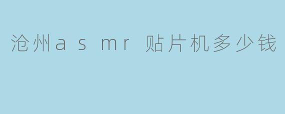 沧州asmr贴片机多少钱