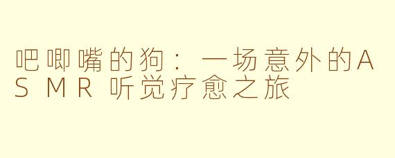 吧唧嘴的狗:一场意外的ASMR听觉疗愈之旅
