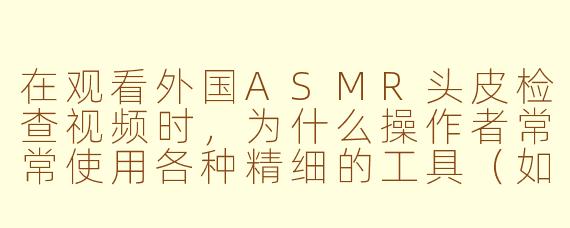 在观看外国ASMR头皮检查视频时,为什么操作者常常使用各种精细的工具(如毛刷、音叉、软毛梳等),并用不同语言轻声描述步骤,这种体验主要能带来什么效果?
