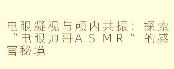 电眼凝视与颅内共振：探索“电眼帅哥ASMR”的感官秘境