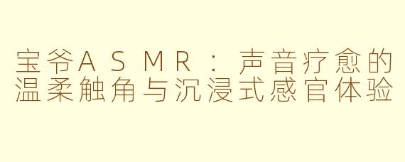 宝爷ASMR：声音疗愈的温柔触角与沉浸式感官体验