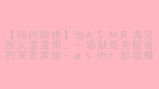 【颅内烧烤】当ASMR遇见炭火滋滋声，一场献给失眠者的深夜救赎-asmr助眠模拟烧烤