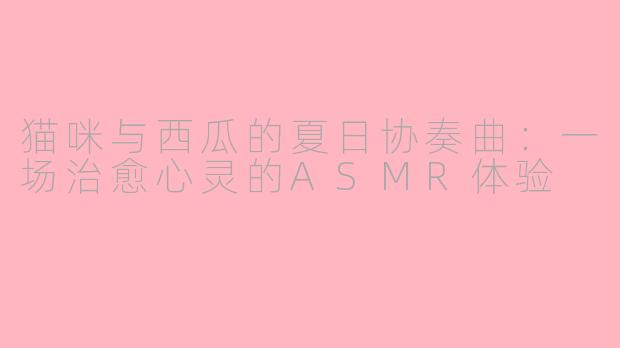 猫咪与西瓜的夏日协奏曲：一场治愈心灵的ASMR体验