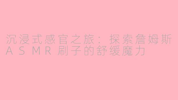 沉浸式感官之旅：探索詹姆斯ASMR刷子的舒缓魔力