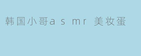 韩国小哥asmr美妆蛋