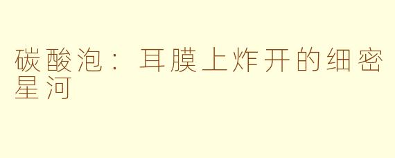 碳酸泡：耳膜上炸开的细密星河