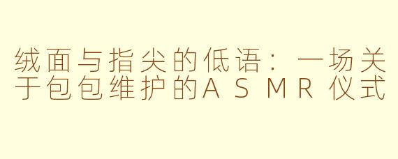 绒面与指尖的低语：一场关于包包维护的ASMR仪式