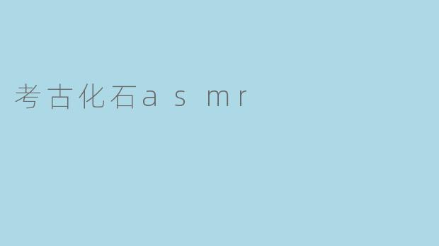 考古化石asmr