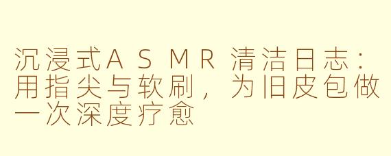 沉浸式ASMR清洁日志：用指尖与软刷，为旧皮包做一次深度疗愈