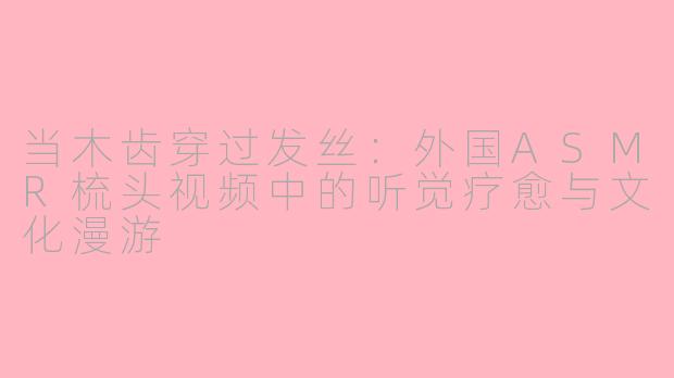 当木齿穿过发丝：外国ASMR梳头视频中的听觉疗愈与文化漫游