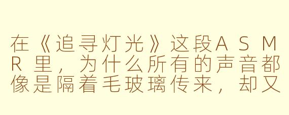 在《追寻灯光》这段ASMR里,为什么所有的声音都像是隔着毛玻璃传来,却又在某个瞬间突然清晰到能听见灯丝震颤的嗡鸣?