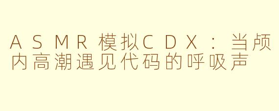 ASMR模拟CDX:当颅内高潮遇见代码的呼吸声