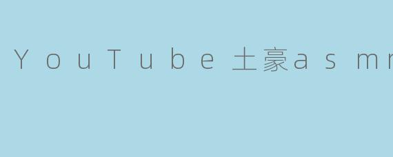 YouTube土豪asmr