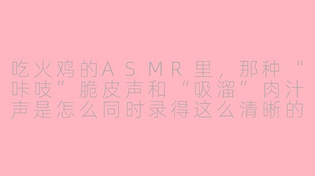 吃火鸡的ASMR里,那种“咔吱”脆皮声和“吸溜”肉汁声是怎么同时录得这么清晰的?
